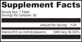 Supplement Facts - Methylcobalamin 