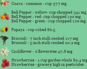 vitamin C natural antibiotic foods