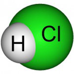 hcl - Chemical formula for hydrogen chloride