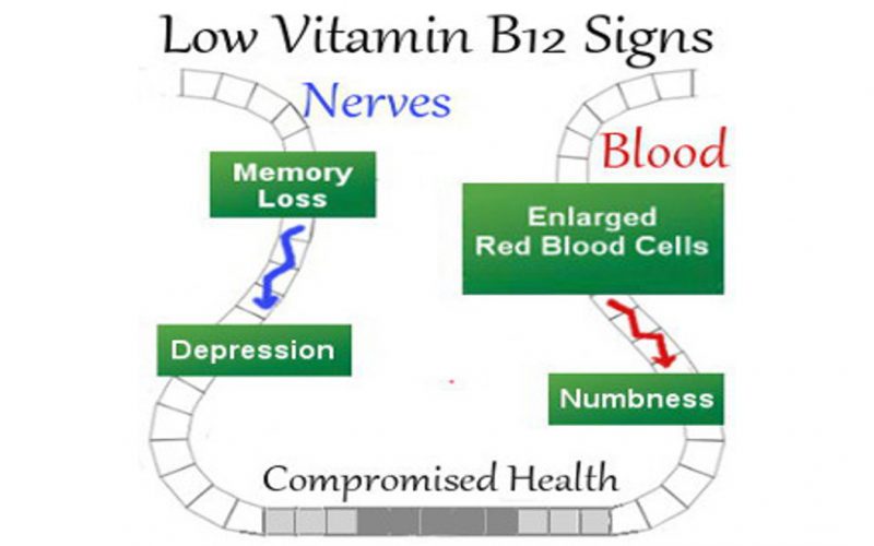 A comprehensive list of symptoms of vitamin B12 deficiency